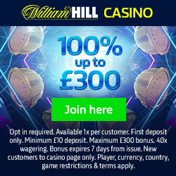 William Hill Casino Promo Code £300 Bonus & Review
