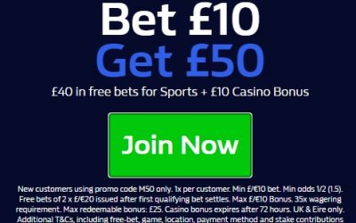 William Hill Sports Promo Code £50 in Free Bets