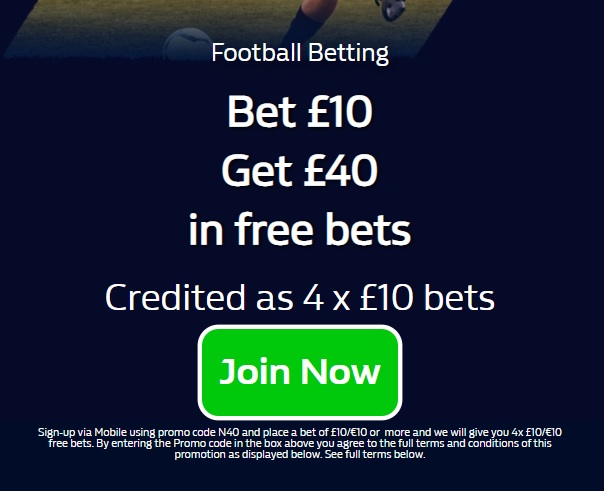 William Hill Sports Promo Code £40 in Free Bets